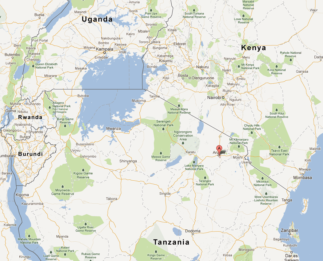 arusha-tanzania-map - Family Friendly Cincinnati